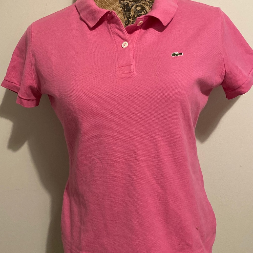 Lacoste Polo pink shirt